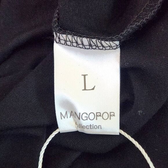 Mango Pop Black Long Sleeve Turtleneck Bodysuit NWT Size Large Black Bodysuit - Picture 6 of 8